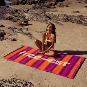 NEW free people Free-est woven beach mat Towel / originally $98